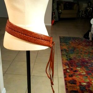 New Woven Leather Belt